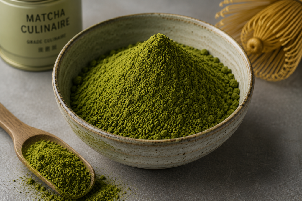 Il se distingue par une saveur intense, végétale et légèrement amère, ce qui le rend idéal pour les lattes, les pâtisseries et les préparations culinaires afin de préserver son goût prononcé.