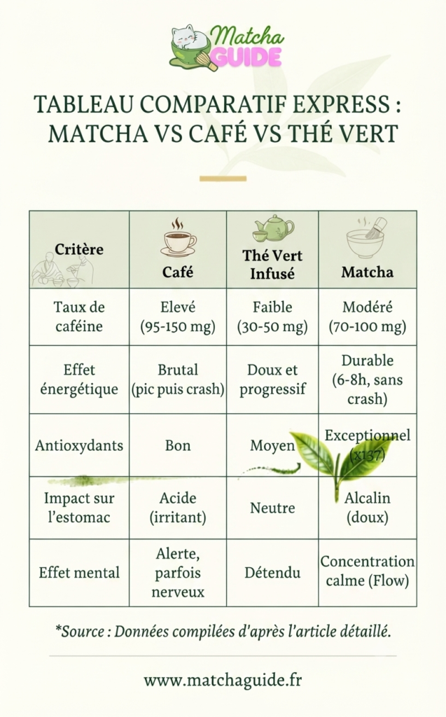 Matcha thé café