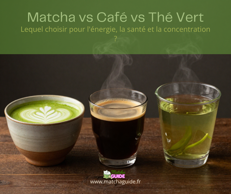 Matcha vs Café vs Thé Vert Infusé : Lequel choisir pour l’énergie, la santé et la concentration ?