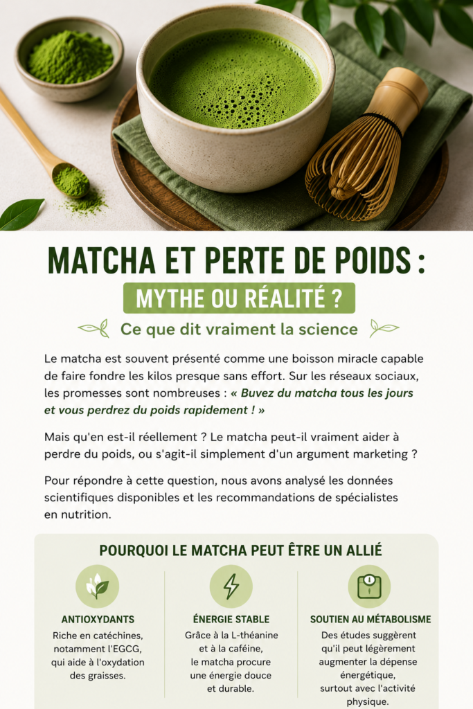 Le matcha fait-il vraiment maigrir ? Découvrez la vérité scientifique derrière les promesses minceur et comment l'intégrer sainement à votre routine.